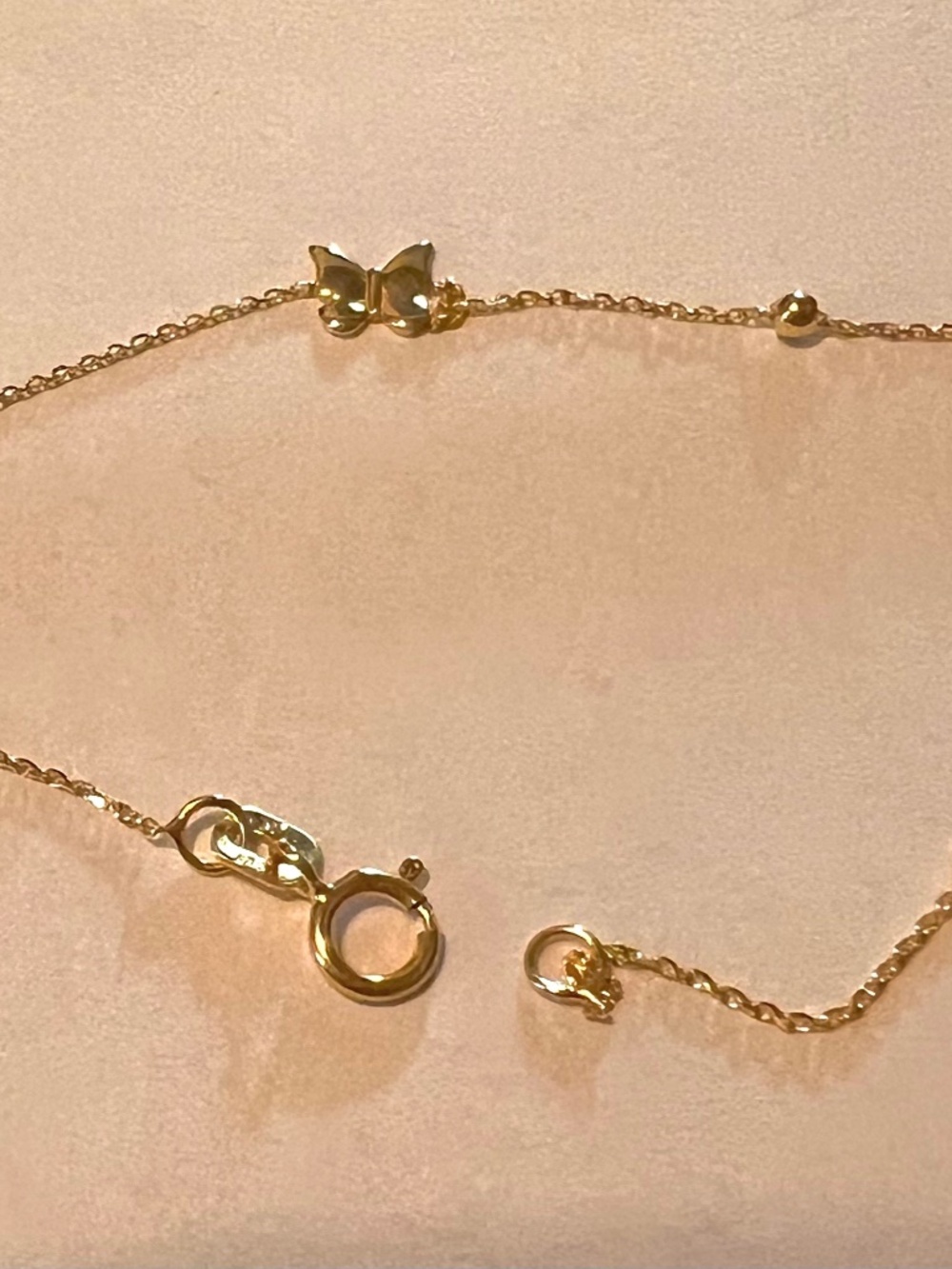 14k Gold Mini Butterfly Bracelet
